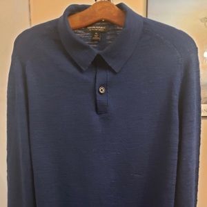 Banana Republic - Men’s Fine Italian Merino Wool Sweater, Size XL, Navy Blue